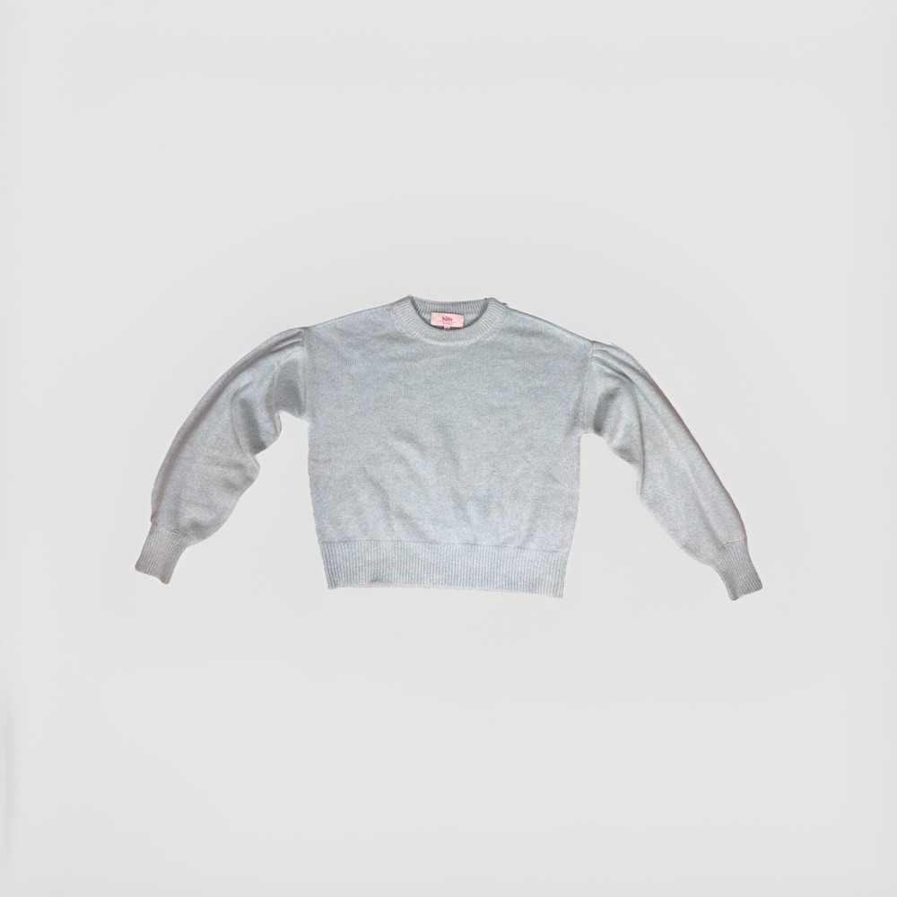 Kilte Los Angeles Nicci Long Sleeve Crew Neck Knit Pullover Sweater Green Size2